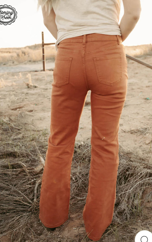 Walking West Denim Rust Jeans